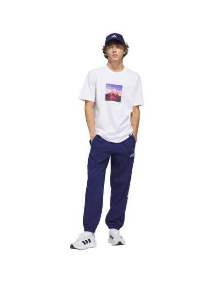 Koszulka męska adidas summer heat graphic biała jz7545