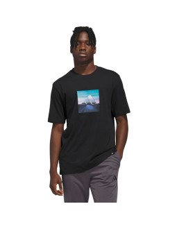 Koszulka męska adidas summer heat graphic czarna kc9244