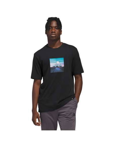 Koszulka męska adidas summer heat graphic czarna kc9244