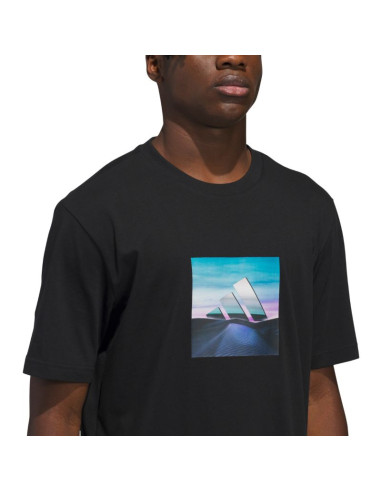 Koszulka męska adidas summer heat graphic czarna kc9244