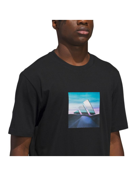 Koszulka męska adidas summer heat graphic czarna kc9244
