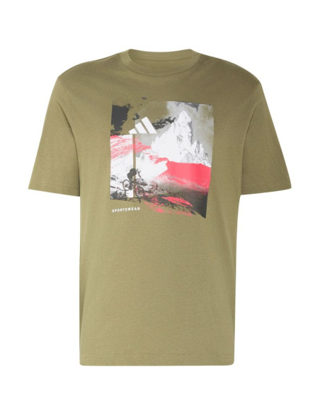 Koszulka męska adidas memories of sport outdoor graphic khaki kc7098