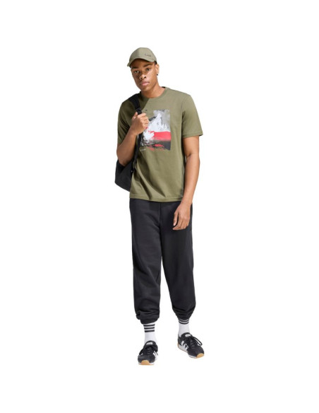 Koszulka męska adidas memories of sport outdoor graphic khaki kc7098