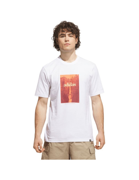 Koszulka męska adidas waterfall graphic biała kh0398