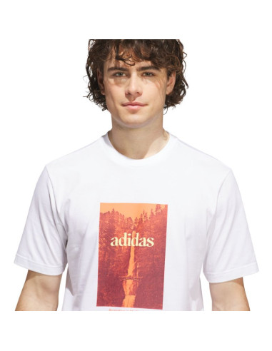 Koszulka męska adidas waterfall graphic biała kh0398