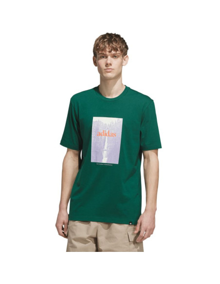 Koszulka męska adidas waterfall graphic zielona ks2173