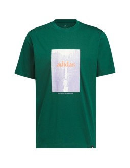 Koszulka męska adidas waterfall graphic zielona ks2173 2
