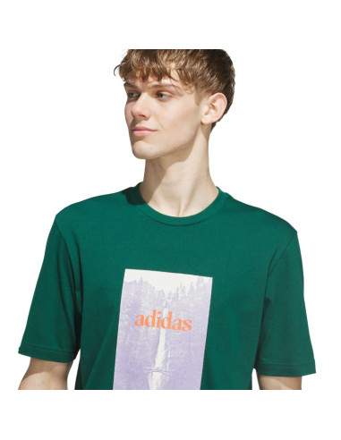 Koszulka męska adidas waterfall graphic zielona ks2173