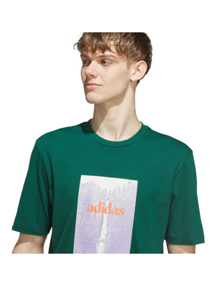 Koszulka męska adidas waterfall graphic zielona ks2173