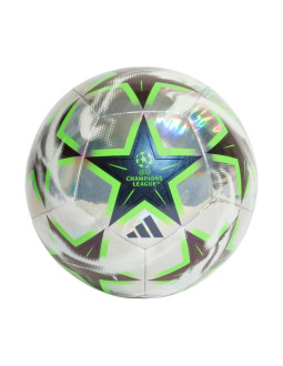 Piłka nożna adidas ucl training 26/27 league stage foil srebrno-czarno-zielona ke9774