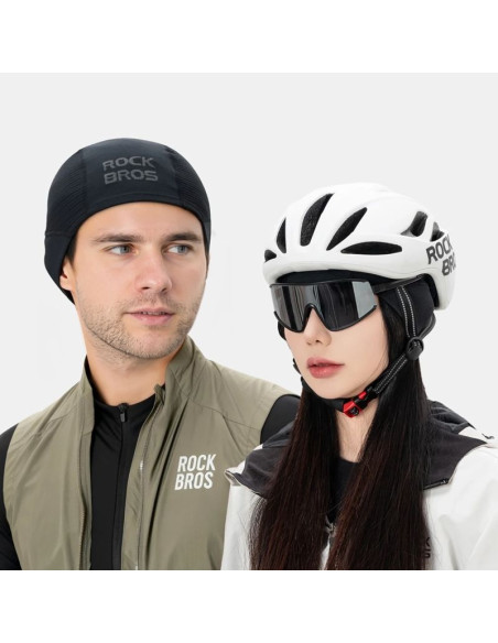 Czapeczka rowerowa rockbros lf25956 dzianinowa bezszwowa - czarna