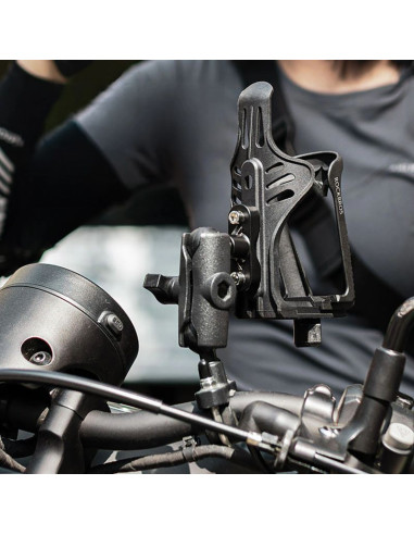 Uchwyt na bidon rockbros 2-3d regulowany na rower i motocykl - czarny