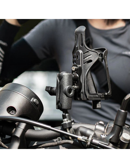 Uchwyt na bidon rockbros 2-3d regulowany na rower i motocykl - czarny