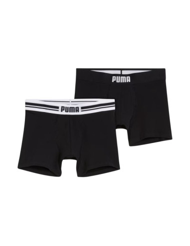 Bokserki męskie puma everyday placed logo 2 pak czarne 938476 01