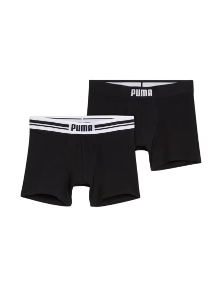 Bokserki męskie puma everyday placed logo 2 pak czarne 938476 01