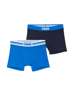 Bokserki męskie puma everyday placed logo 2 pak niebieskie, granatowe 938476 03