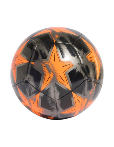 Piłka nożna adidas ucl club 26/27 league stage czarno-srebrno-pomarańczowa ke9762