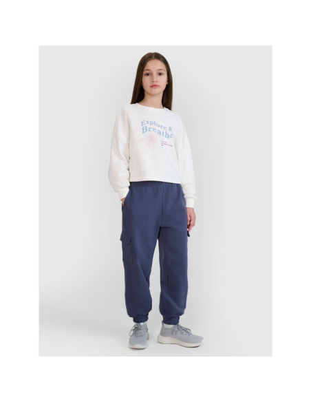 Spodnie dresowe joggery dziewczęce 4f 4fjwss25ttrof1135-22s