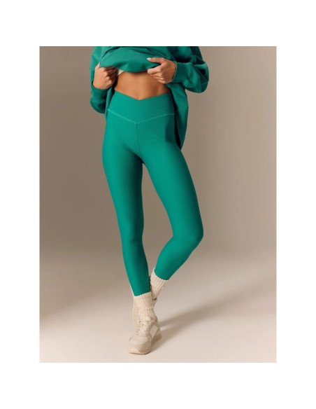 Legginsy z prążkowanej dzianiny damskie 4f 4frss26ttigf328-41s