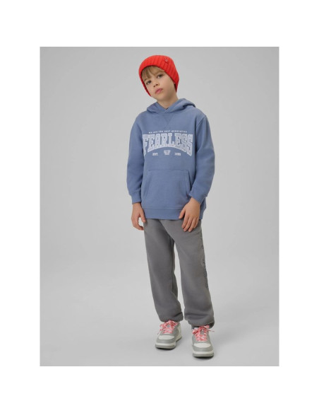 Bluza dresowa regular z kapturem chłopięca 4f 4fjrss26tswsm2637-32s