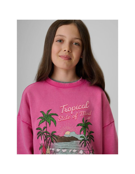 Bluza dresowa loose bez kaptura dziewczęca 4f 4fjrss26tswsf2970-54s