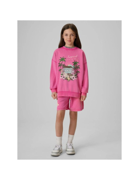 Bluza dresowa loose bez kaptura dziewczęca 4f 4fjrss26tswsf2970-54s
