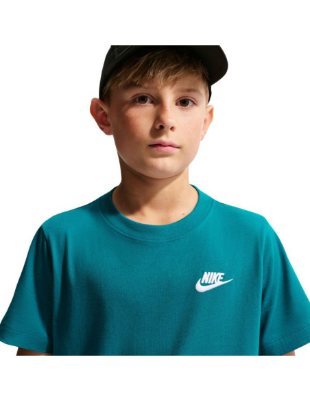 Koszulka dla dzieci nike sportswear zielona fz5177 372