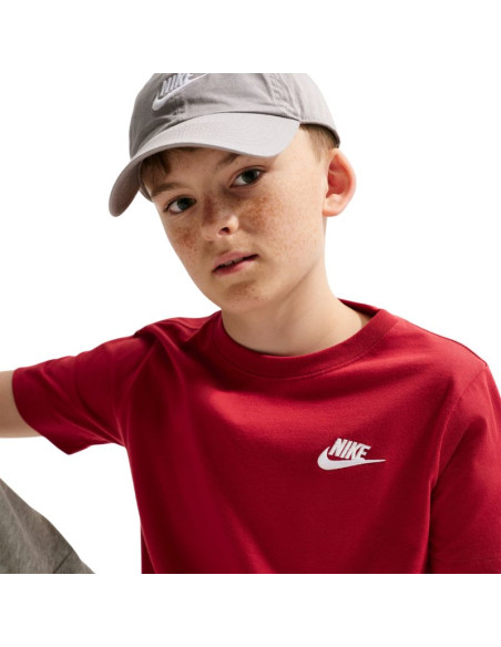 Koszulka dla dzieci nike sportswear czerwona fz5177 608
