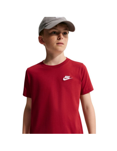 Koszulka dla dzieci nike sportswear czerwona fz5177 608