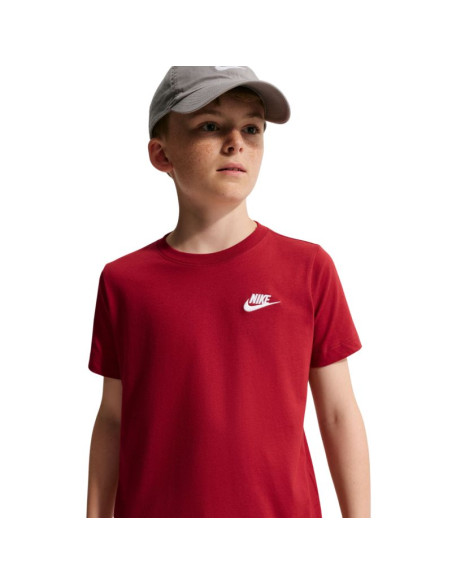Koszulka dla dzieci nike sportswear czerwona fz5177 608