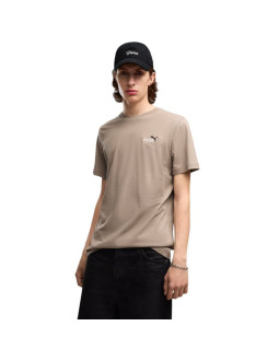 Koszulka męska puma graphics 2 color small no. 1 logo tee beżowa 684717 94