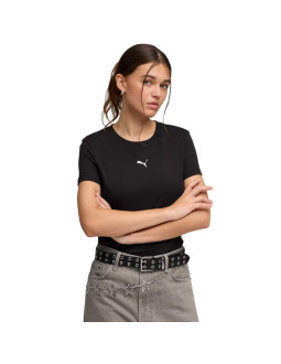 Koszulka damska puma ess centered cat logo tee czarna 692916 01