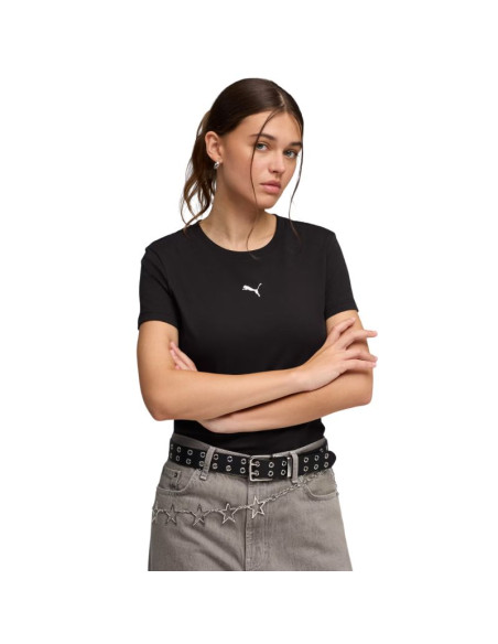 Koszulka damska puma ess centered cat logo tee czarna 692916 01