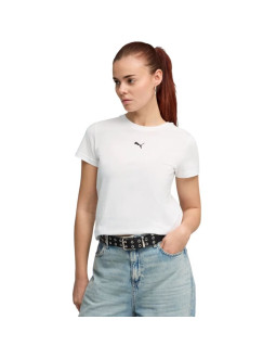 Koszulka damska puma ess centered cat logo tee biała 692916 02