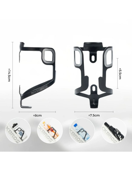 Koszyk na bidon rockbros bbc2504 aluminiowy ultralekki - czarny