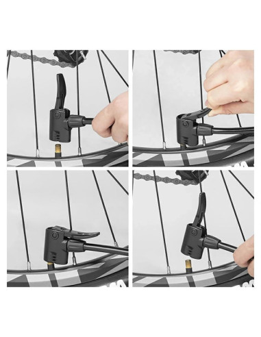 Pompka rowerowa rockbros 4522l nożna ultralekka - czarna