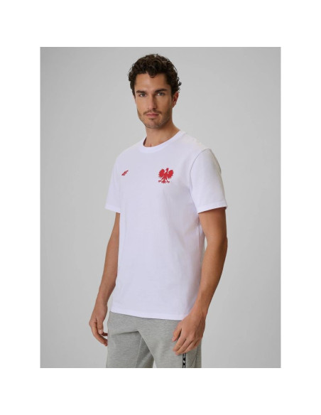T-shirt bawełniany kibica męski 4f 4frss26ttshm4203-10s
