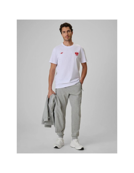 T-shirt bawełniany kibica męski 4f 4frss26ttshm4203-10s