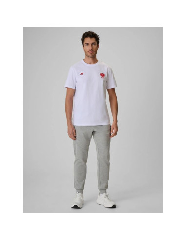 T-shirt bawełniany kibica męski 4f 4frss26ttshm4203-10s