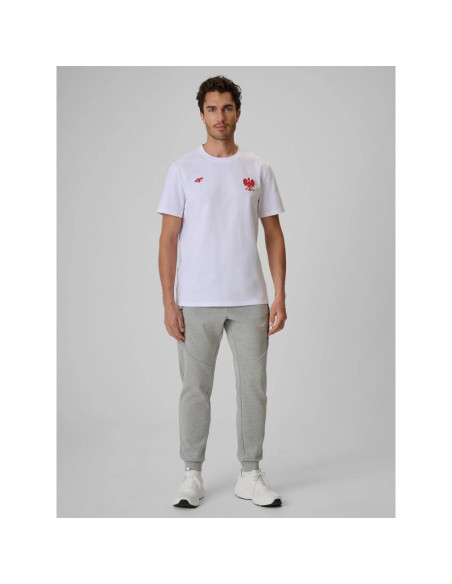 T-shirt bawełniany kibica męski 4f 4frss26ttshm4203-10s