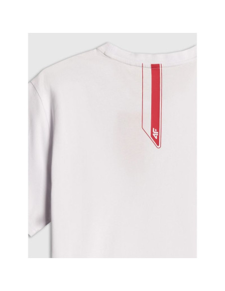 T-shirt bawełniany kibica męski 4f 4frss26ttshm4203-10s