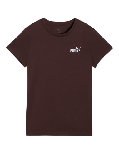 Koszulka damska puma ess small no.1 logo tee(s) ciemnobrązowa 682373 33