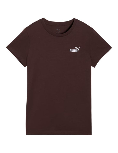 Koszulka damska puma ess small no.1 logo tee(s) ciemnobrązowa 682373 33
