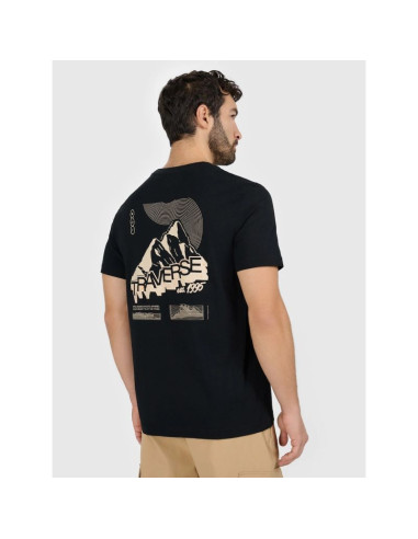 T-shirt regular z nadrukiem męski 4f 4fraw25ttshm3377-20s
