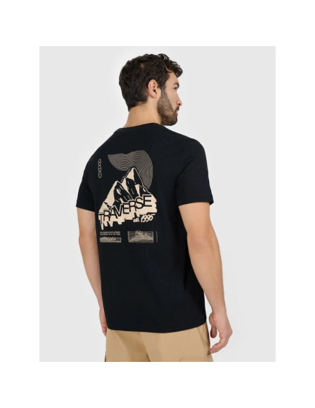 T-shirt regular z nadrukiem męski 4f 4fraw25ttshm3377-20s