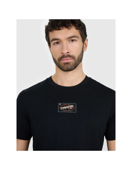 T-shirt regular z nadrukiem męski 4f 4fraw25ttshm3377-20s