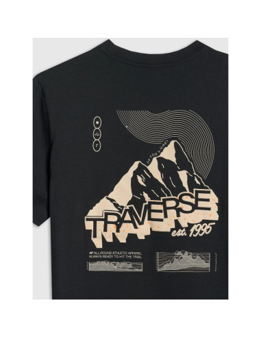T-shirt regular z nadrukiem męski 4f 4fraw25ttshm3377-20s