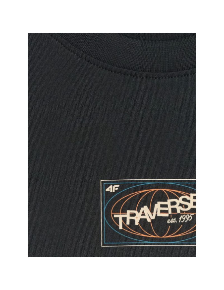 T-shirt regular z nadrukiem męski 4f 4fraw25ttshm3377-20s