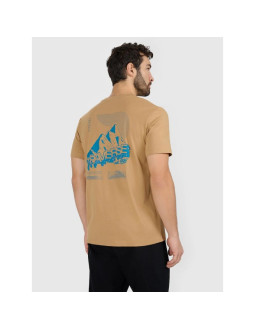 T-shirt regular z nadrukiem męski 4f 4fraw25ttshm3377-83s 2
