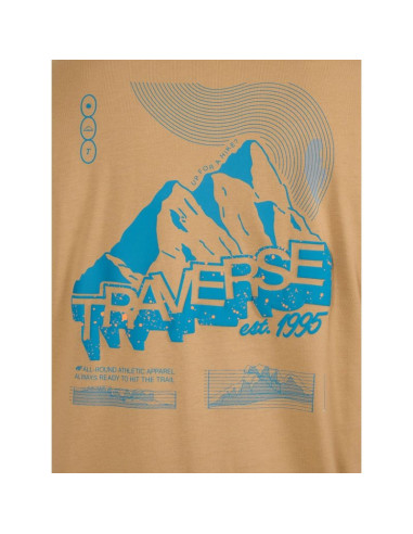 T-shirt regular z nadrukiem męski 4f 4fraw25ttshm3377-83s
